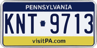 PA license plate KNT9713