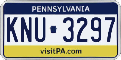 PA license plate KNU3297