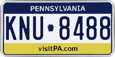 PA license plate KNU8488