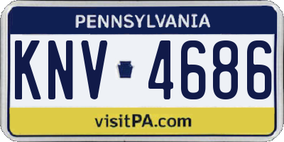 PA license plate KNV4686
