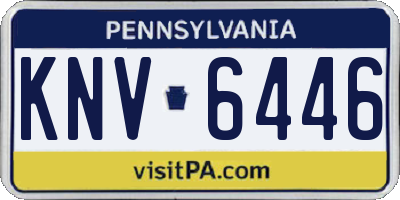 PA license plate KNV6446