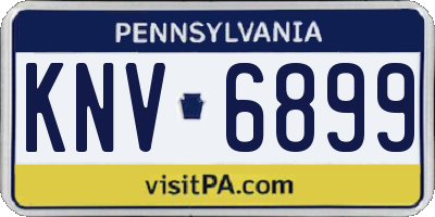 PA license plate KNV6899