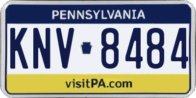 PA license plate KNV8484