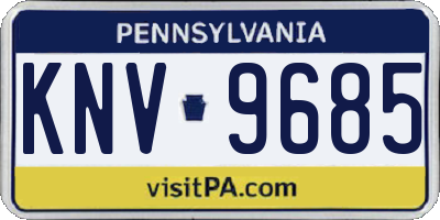 PA license plate KNV9685
