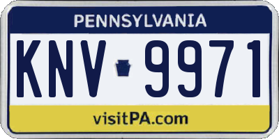 PA license plate KNV9971