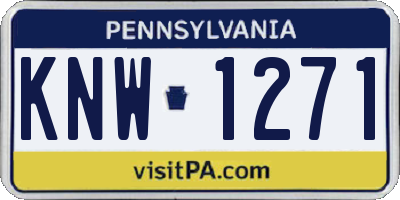 PA license plate KNW1271