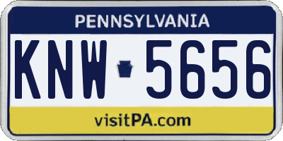 PA license plate KNW5656