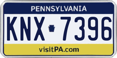 PA license plate KNX7396