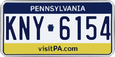 PA license plate KNY6154