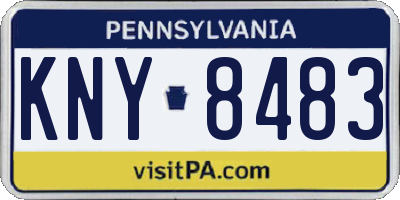 PA license plate KNY8483