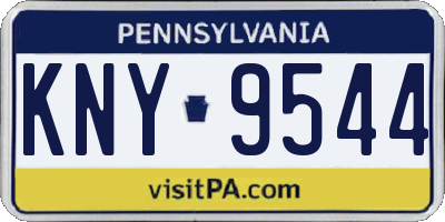 PA license plate KNY9544