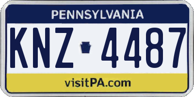 PA license plate KNZ4487