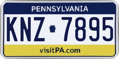 PA license plate KNZ7895