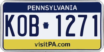PA license plate KOB1271