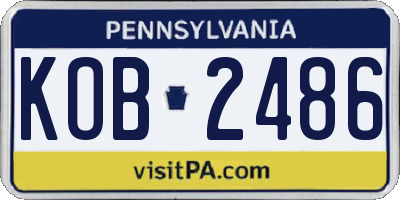 PA license plate KOB2486