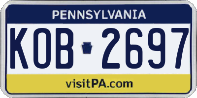 PA license plate KOB2697