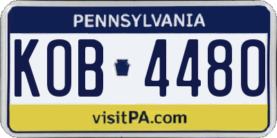 PA license plate KOB4480