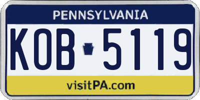 PA license plate KOB5119