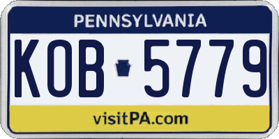 PA license plate KOB5779