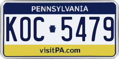 PA license plate KOC5479