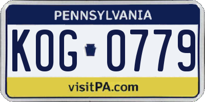 PA license plate KOG0779