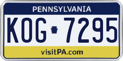 PA license plate KOG7295