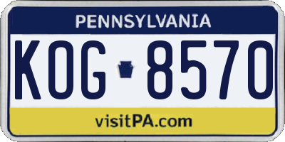 PA license plate KOG8570