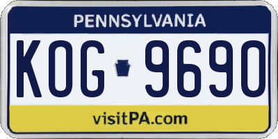 PA license plate KOG9690