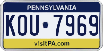 PA license plate KOU7969