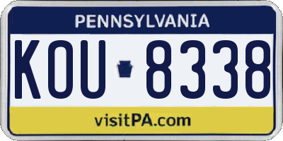 PA license plate KOU8338