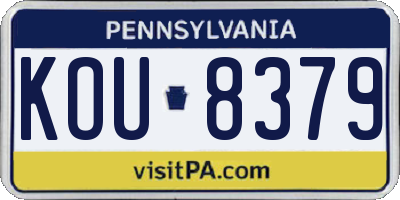 PA license plate KOU8379