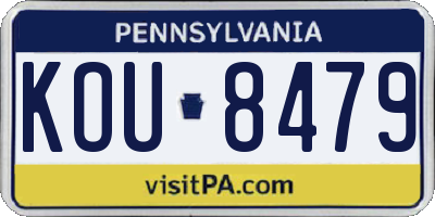 PA license plate KOU8479