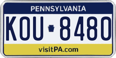 PA license plate KOU8480
