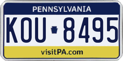 PA license plate KOU8495