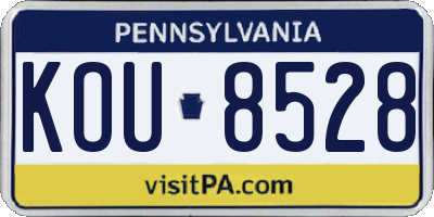 PA license plate KOU8528