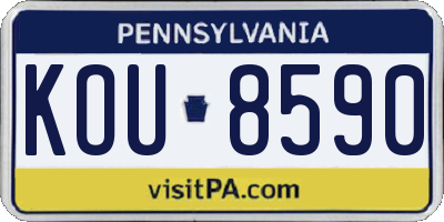 PA license plate KOU8590