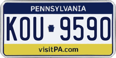 PA license plate KOU9590