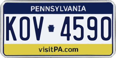 PA license plate KOV4590