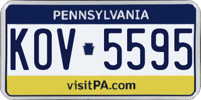 PA license plate KOV5595