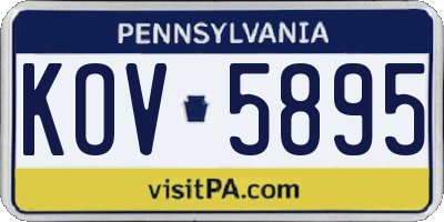 PA license plate KOV5895