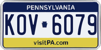 PA license plate KOV6079
