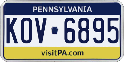 PA license plate KOV6895