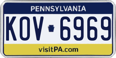 PA license plate KOV6969