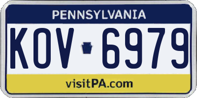PA license plate KOV6979