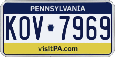 PA license plate KOV7969