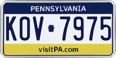 PA license plate KOV7975