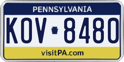 PA license plate KOV8480