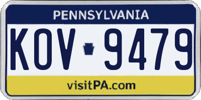 PA license plate KOV9479