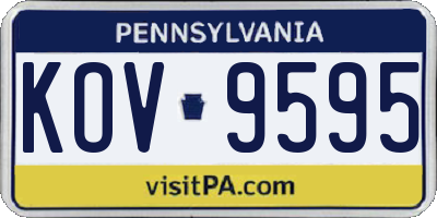 PA license plate KOV9595