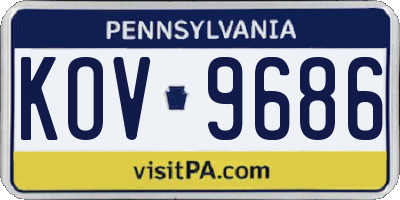PA license plate KOV9686